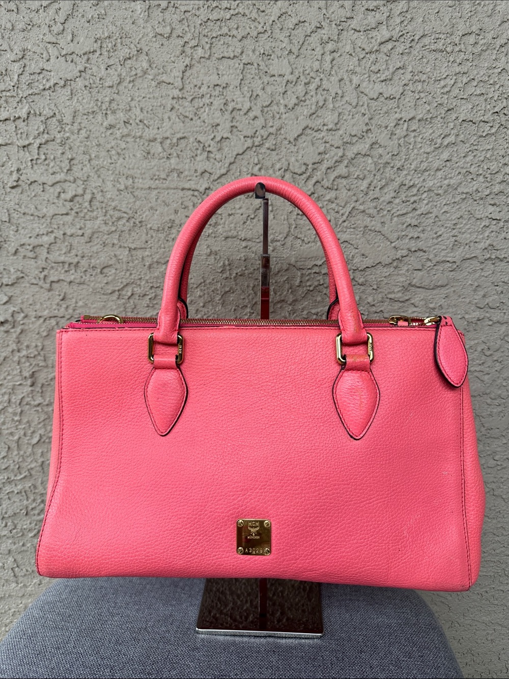 MCM Leather Satchel Handbag - missing sling